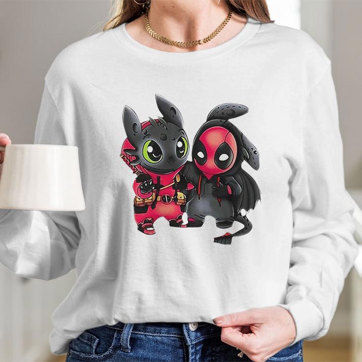 Stitch And Spiderman Long Sleeve T-Shirt Gifts for Her