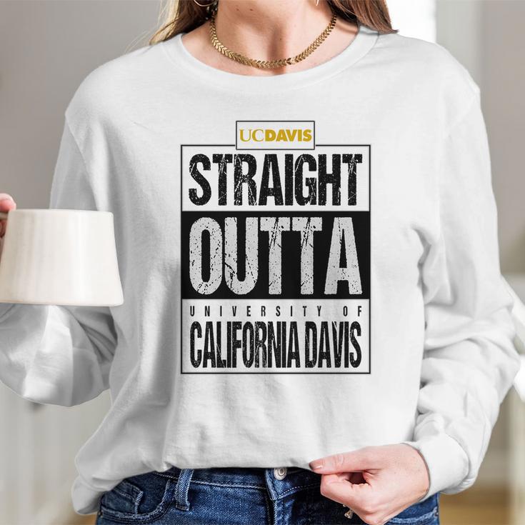 Straight Outta University Of California Davis Funny Gift Long Sleeve T-Shirt Gifts for Her