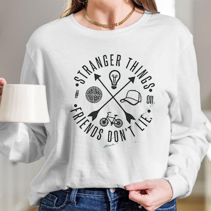 Stranger Things Friends Dont Lie Vintage For Teen Girls Graphic Long Sleeve T-Shirt Gifts for Her