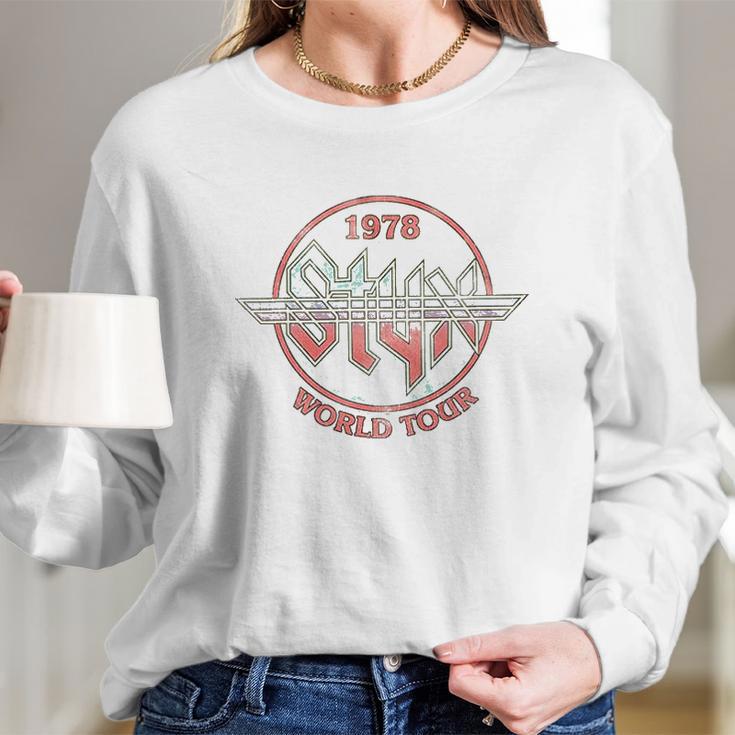 Styx Circle 1978 World Concert Tour Music American Rock Band Long Sleeve T-Shirt Gifts for Her