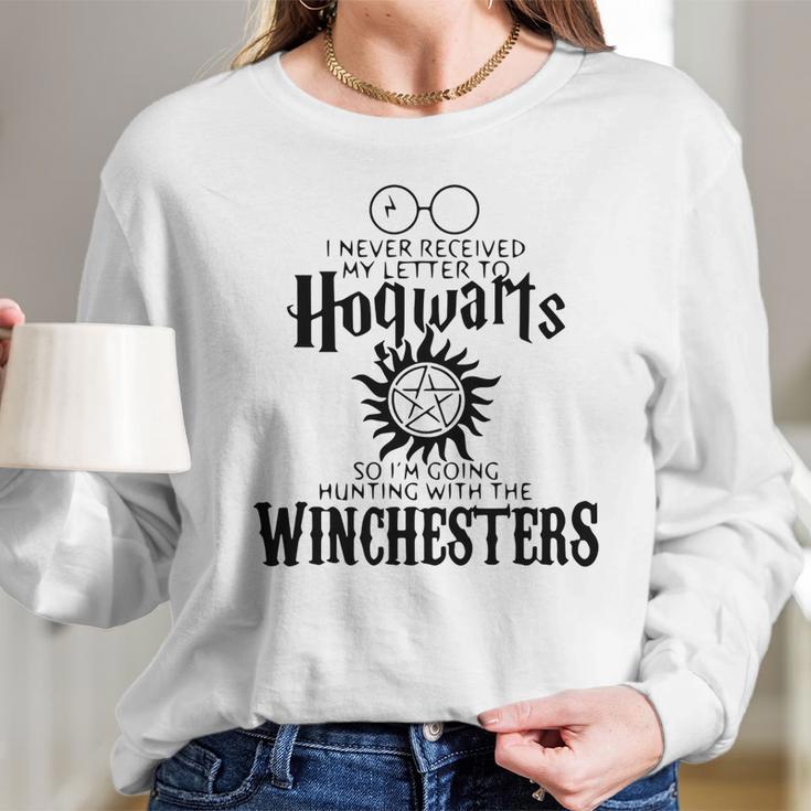 Supernatural I Never Received My Letter To Hogwarts So I’M Hunting With Winchesters Shirt Long Sleeve T-Shirt Gifts for Her