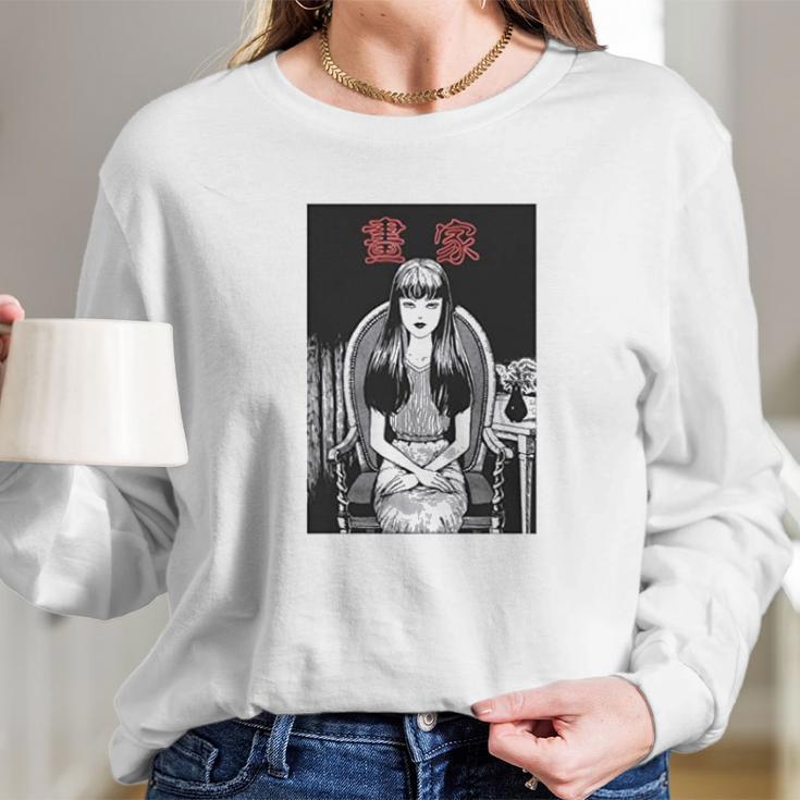 Tomie Junji Ito Uzumaki Cult Horror Manga Long Sleeve T-Shirt Gifts for Her