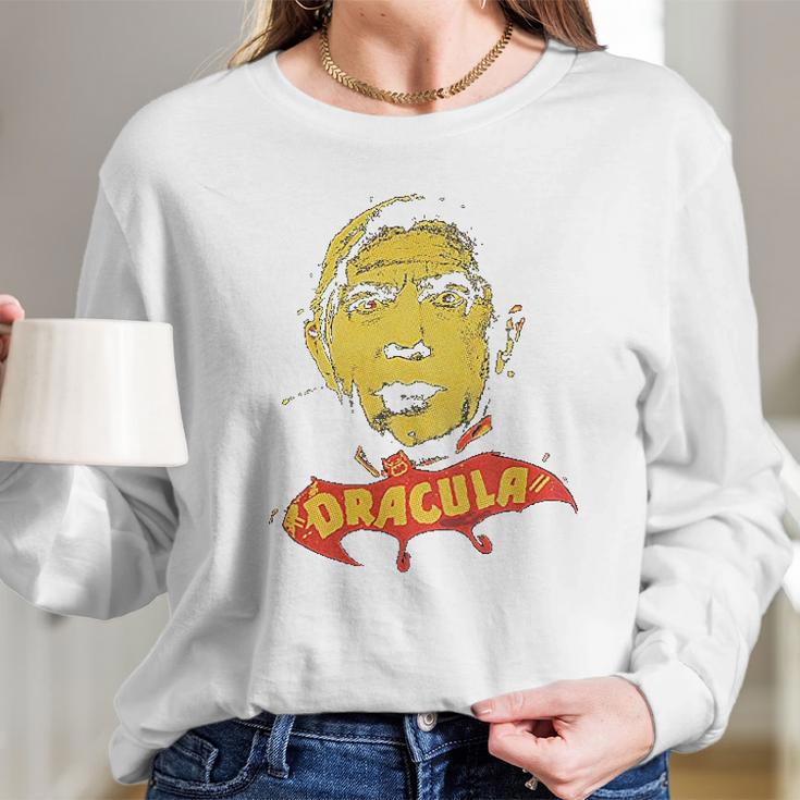 Universal Monsters Dracula Bela Lugosi Yellow Face Long Sleeve T-Shirt Gifts for Her