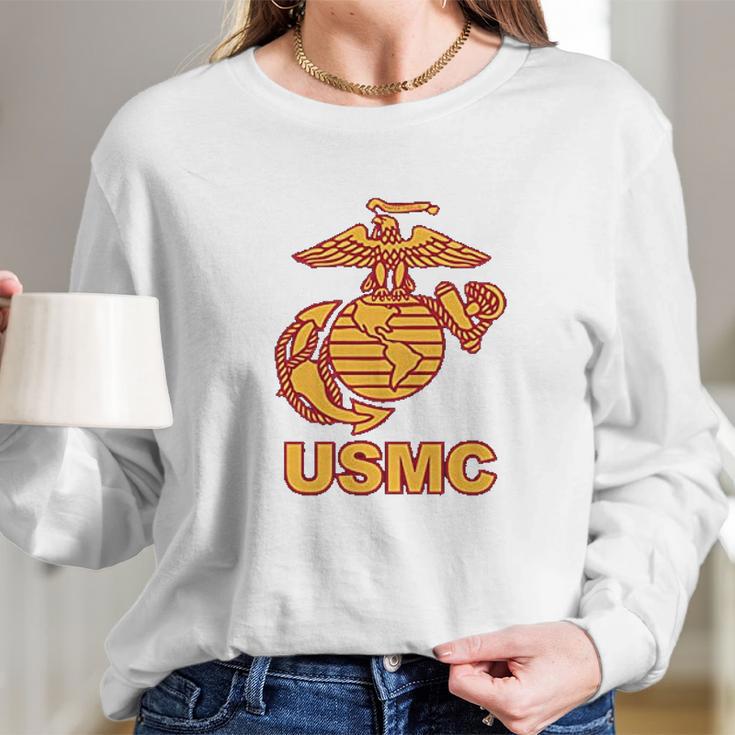 Us Marines Usmc Eagle Graphic Long Sleeve T-Shirt Gifts for Her