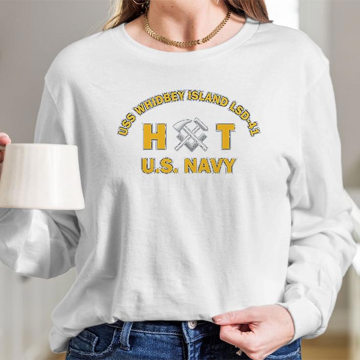 Uss Whidbey Island Lsd41 Rate Ht Hull Maintenance Technician Long Sleeve T-Shirt Gifts for Her