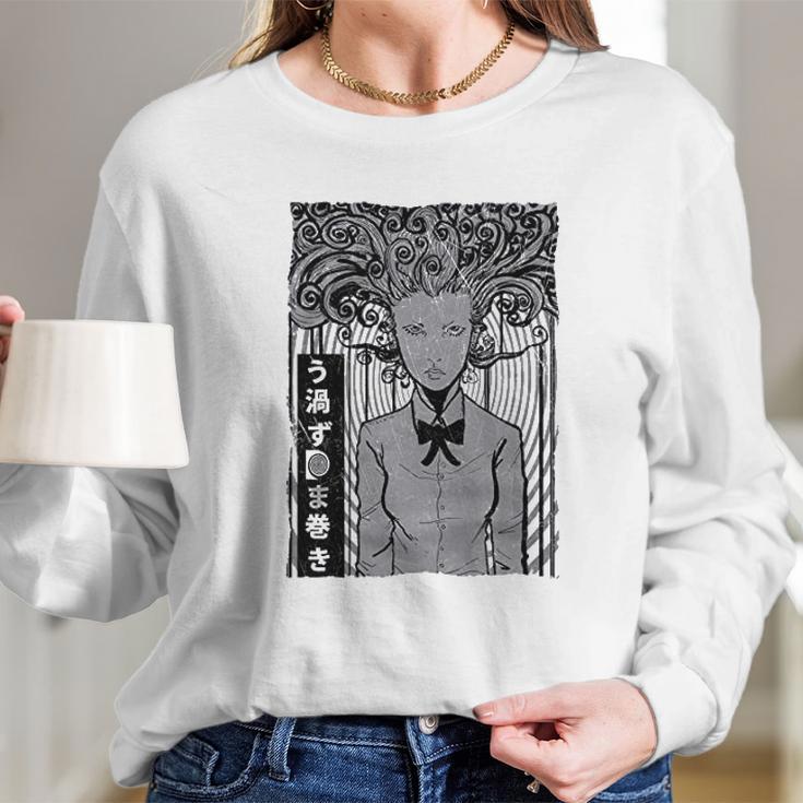 Uzumaki Spiral Cult Junji Ito Horror Long Sleeve T-Shirt Gifts for Her