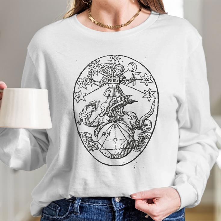 Vintage Alchemy Symbol Rebis Long Sleeve T-Shirt Gifts for Her