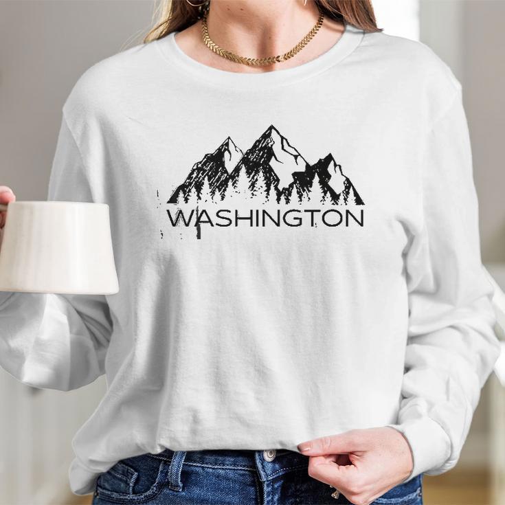 Washington State Pacific Northwest Gift | Cool Washington Long Sleeve T-Shirt Gifts for Her