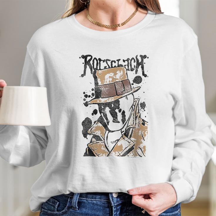 Watchmen Rorschach Splatter Long Sleeve T-Shirt Gifts for Her