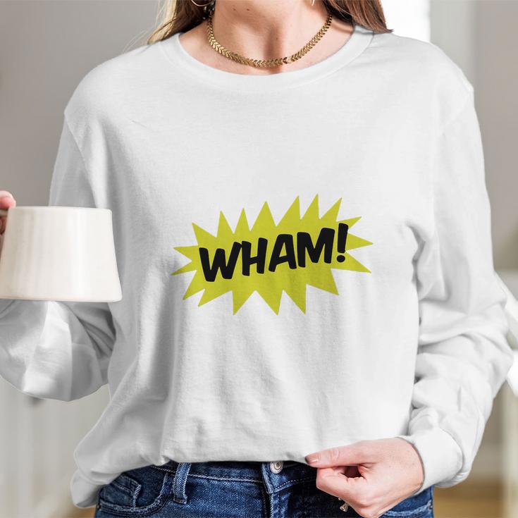 Wham With Starburst Comic Hero Baseball Cap Long Sleeve T-Shirt Gifts for Her