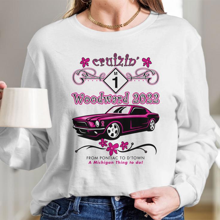 Woodward Avenue Cruise 2022 M1 Pink Style Long Sleeve T-Shirt Gifts for Her