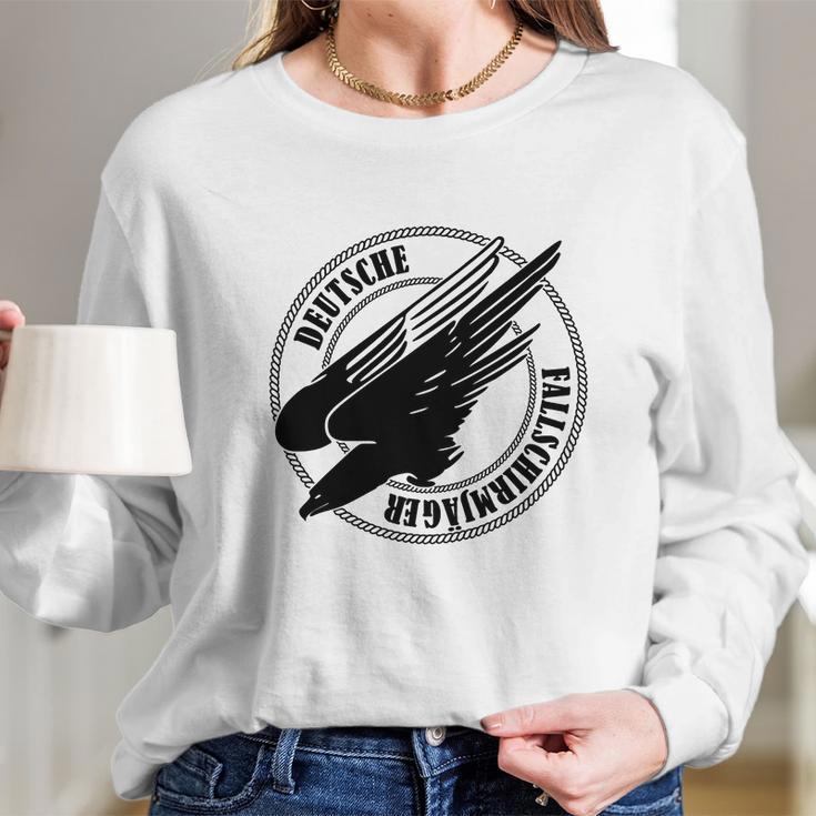 Ww2 German Paratrooper T-Shirt - Fallschirmjager Subdued Long Sleeve T-Shirt Gifts for Her