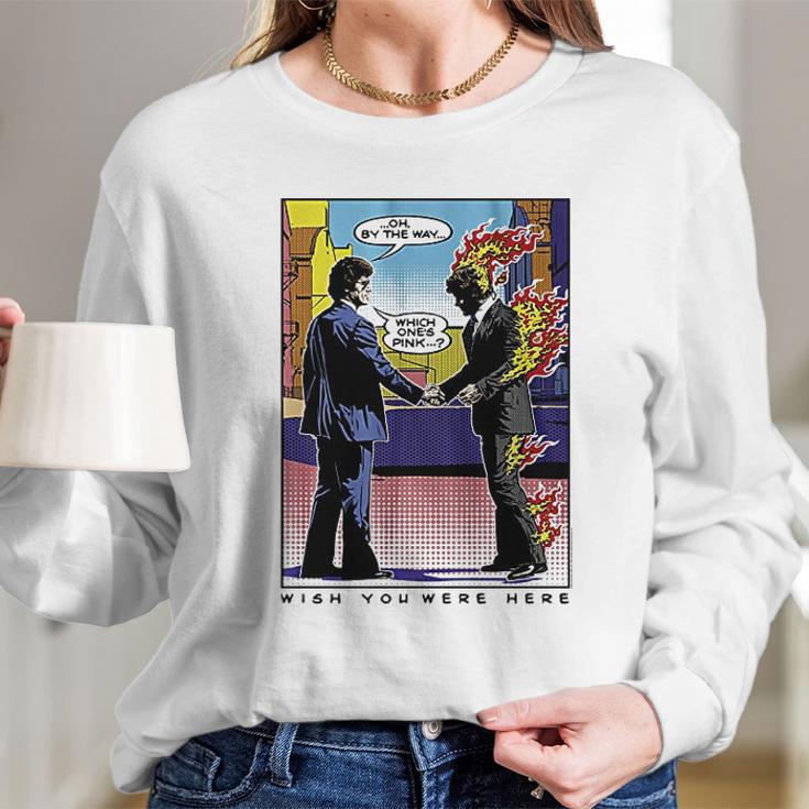 Wywh Pop Art Burning Man Long Sleeve T-Shirt Gifts for Her