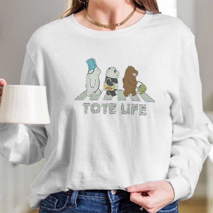 Zomsun We Bare Bears Tote Life Ice Bear Long Sleeve T-Shirt Gifts for Her