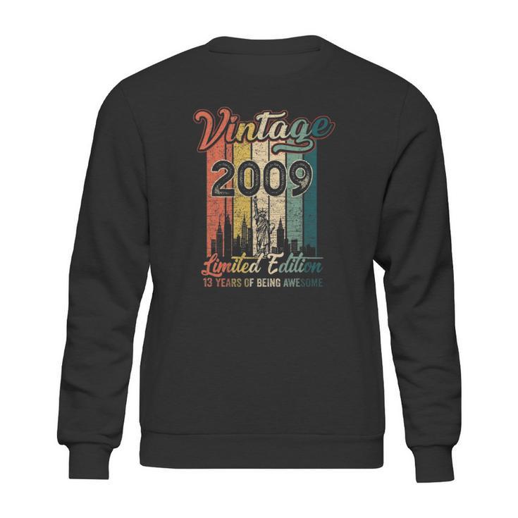 13 Years Old Birthday Gifts Vintage 2009 Limited Edition Sweatshirt