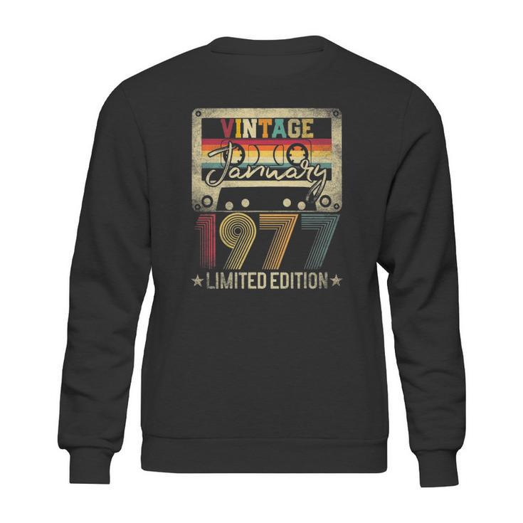 1977 January Vintage Limited Edition 45Th Birthday Gift Idea Sweatshirt