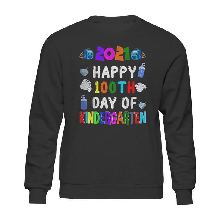 2022 Happy 100Th Day Of Kindergarten Cute 100 Days Sweatshirt