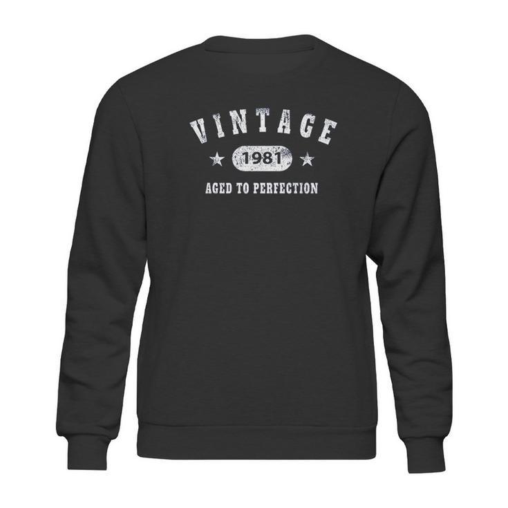 40Th Birthday Gift Vintage 1981 Aged To Perfection Sweatshirt