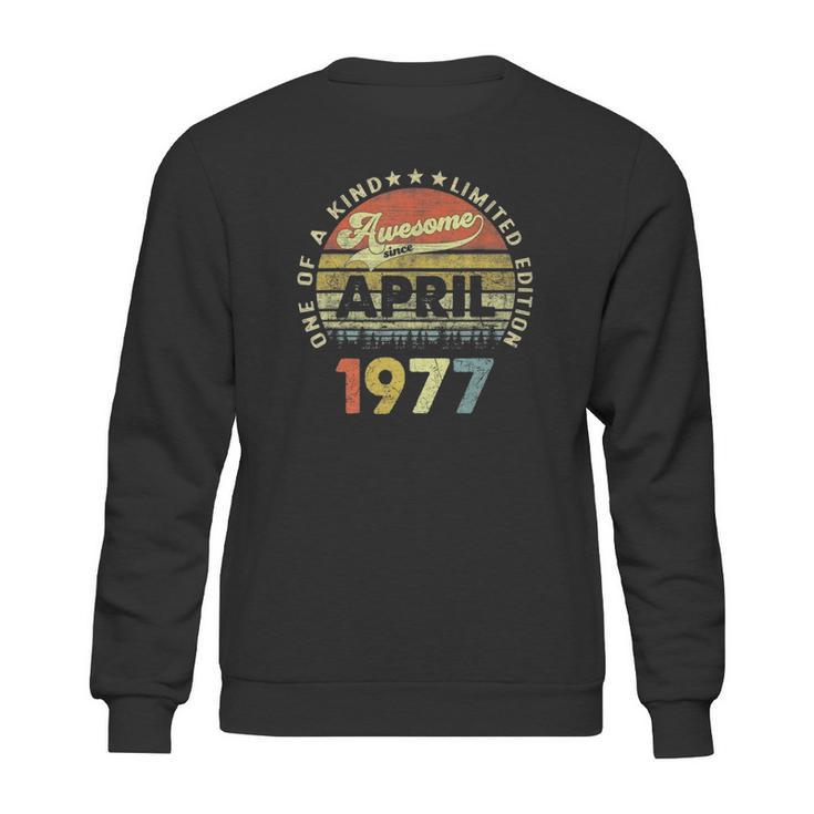 44 Years Old Birthday Gifts Awesome Since April 1977 Ver2 Sweatshirt