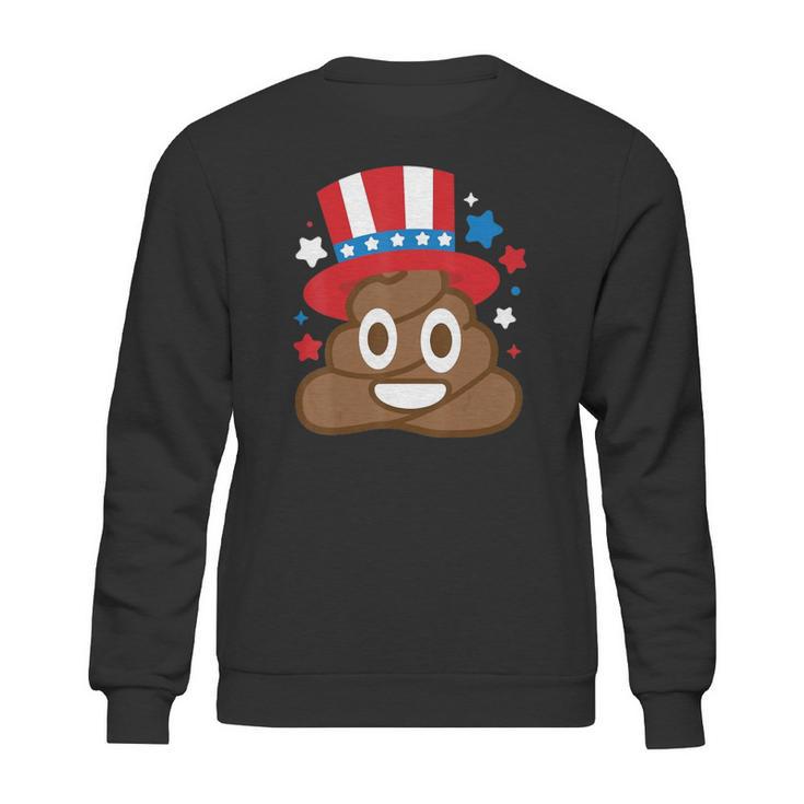 American Poop Emoji Funny 4Th Of July Independence Day Gift Sweatshirt