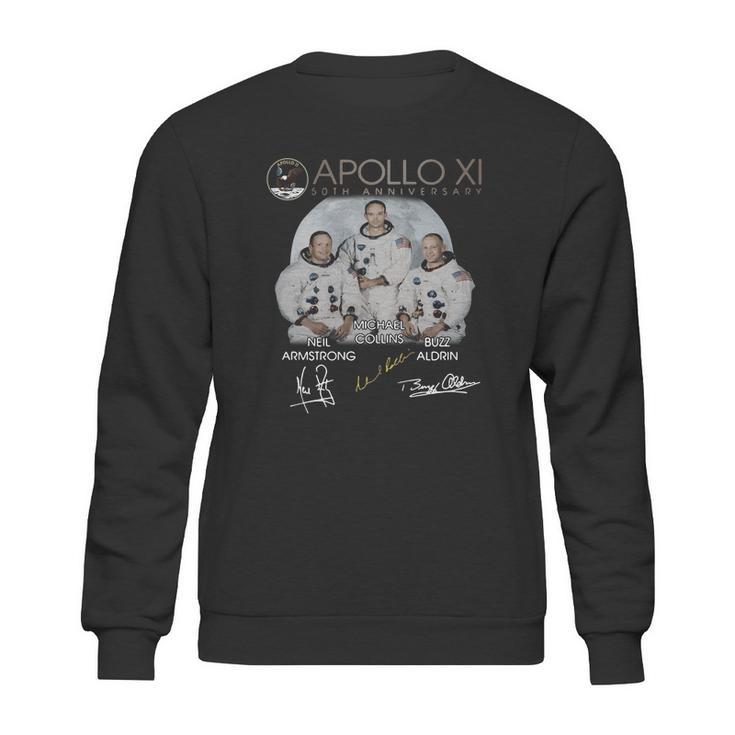 Apollo 11 50Th Anniversary Neil Armstrong Michael Collins Buzz Aldrin Signature T-Shirt Sweatshirt