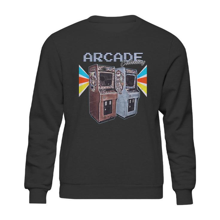 Arcade Cabinet Machine 1970 1980 1990 Video Game Collection Sweatshirt