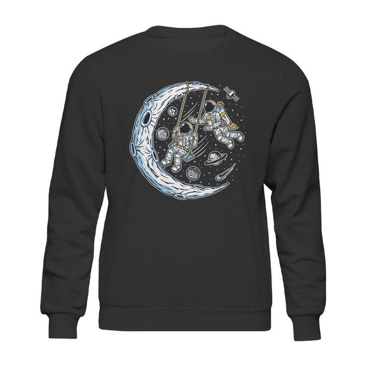 Astronauts Moon Swinging Sweatshirt