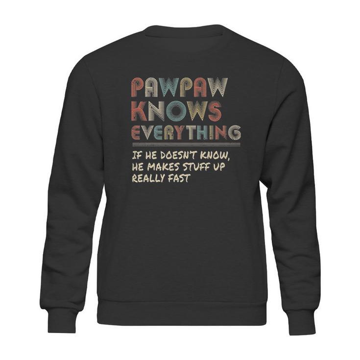 Ateesdas Pawpaw Know Everything Vintage Pawpaw Sweatshirt