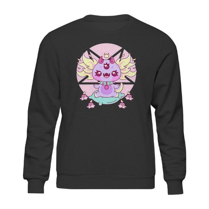 Axolotl Kawaii Pastel Goth Cute Creepy Nu Goth Aesthetic Sweatshirt