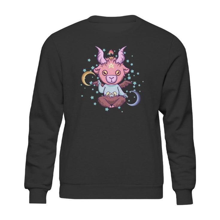 Baby Baphomet Kawaii Pastel Goth Emo Nu Goth Baphomet Sweatshirt