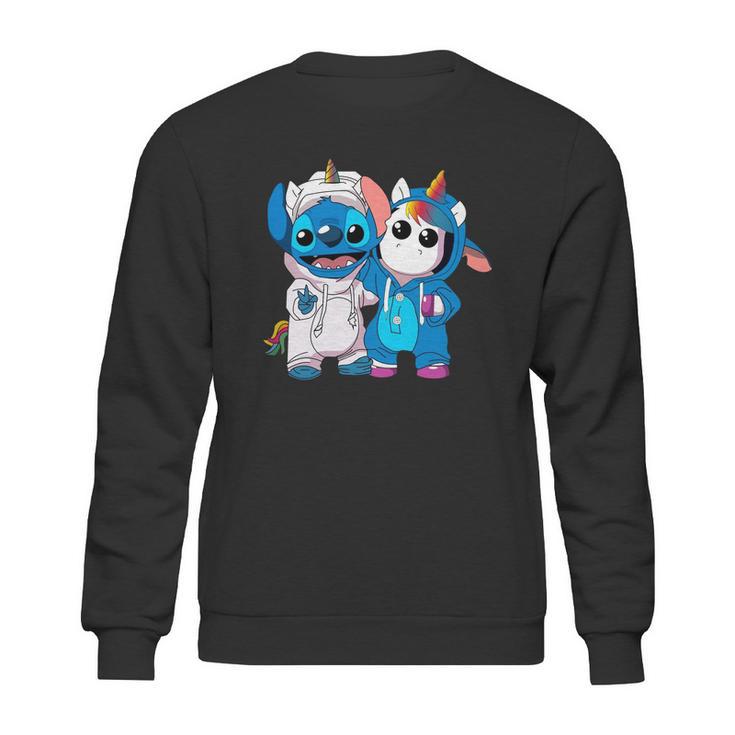 Baby Unicorn And Stitch Sweatshirt