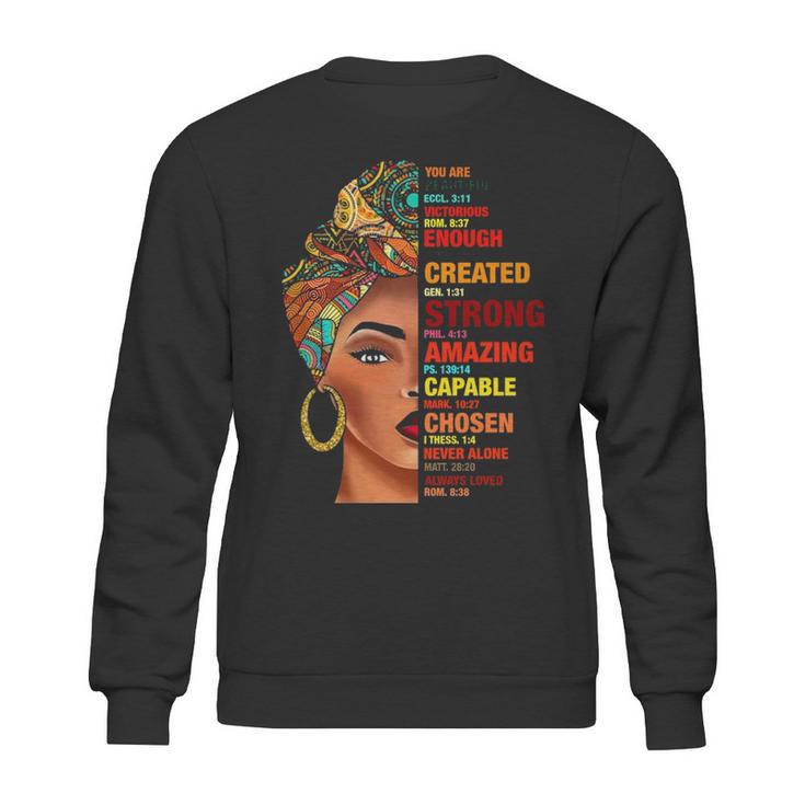 You Are Beautiful Victorious Enough Created Black Girl Sweatshirt