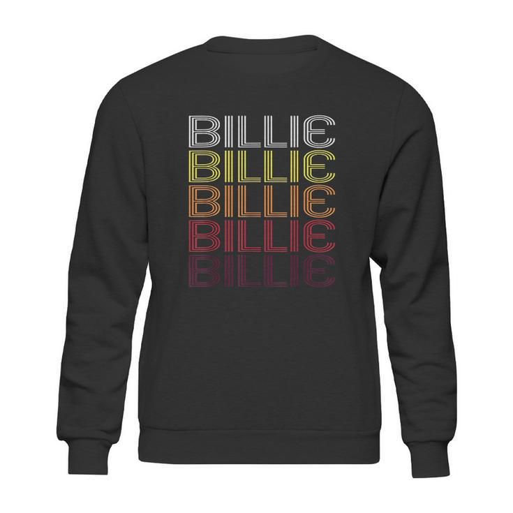 Billie Retro Wordmark Pattern Vintage Style Sweatshirt