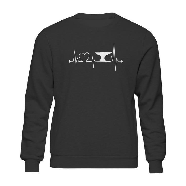 Blacksmith Anvil Heartbeat ForgeShirt Sweatshirt