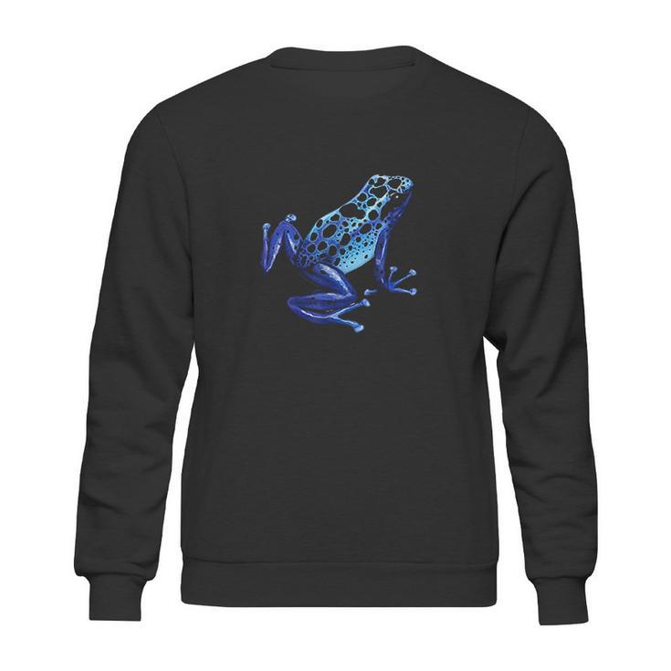 Blue Poison Dart Frog Colorful Design Nature Lover Sweatshirt