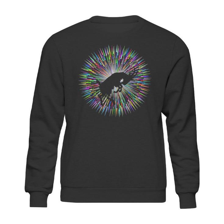 Bucking Goat Silhouette Bright Explosion Sweatshirt