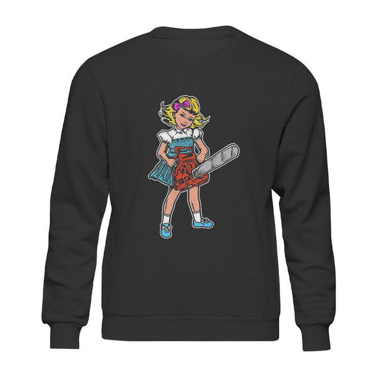 Chainsaw Girl Goth Punk Emo Retro Vintage Sweatshirt