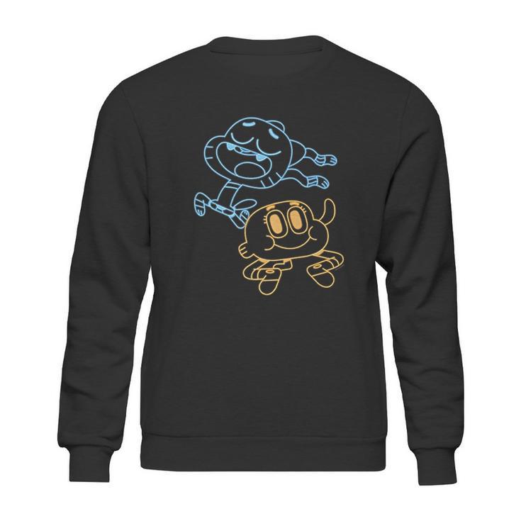 Cn The Amazing World Of Gumball & Darwin Neon Outline Sweatshirt