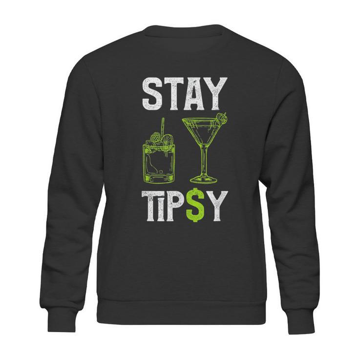 Cocktail Mixologist Barman Stay Tipsy Graphic Sweatshirt