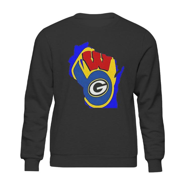 Cool Packers Brewers Badgers Sweatshirt