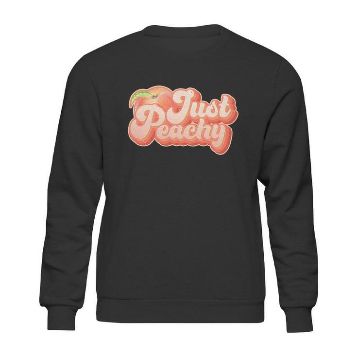 Cute Retro Vintage Just Peachy Sweatshirt