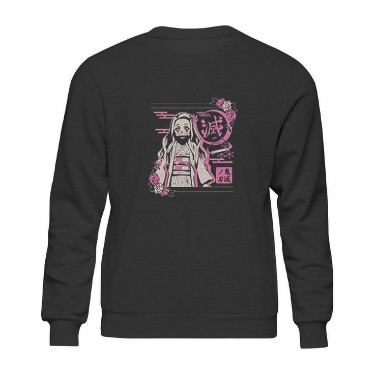 Demon Slayer Graphic In Pink Sweatshirt