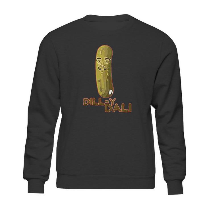 Dilly Dali Pickle Salvador Funny Artist Graphic Graphic Sweatshirt