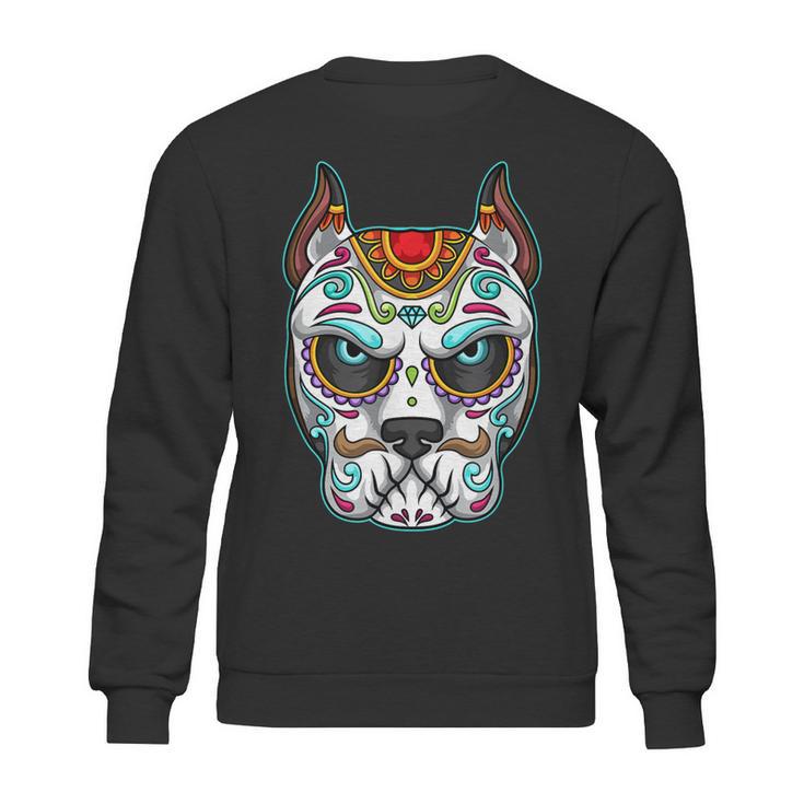 Dog Sugar Skull Funny Day Of The Dead Matching Group Sweatshirt