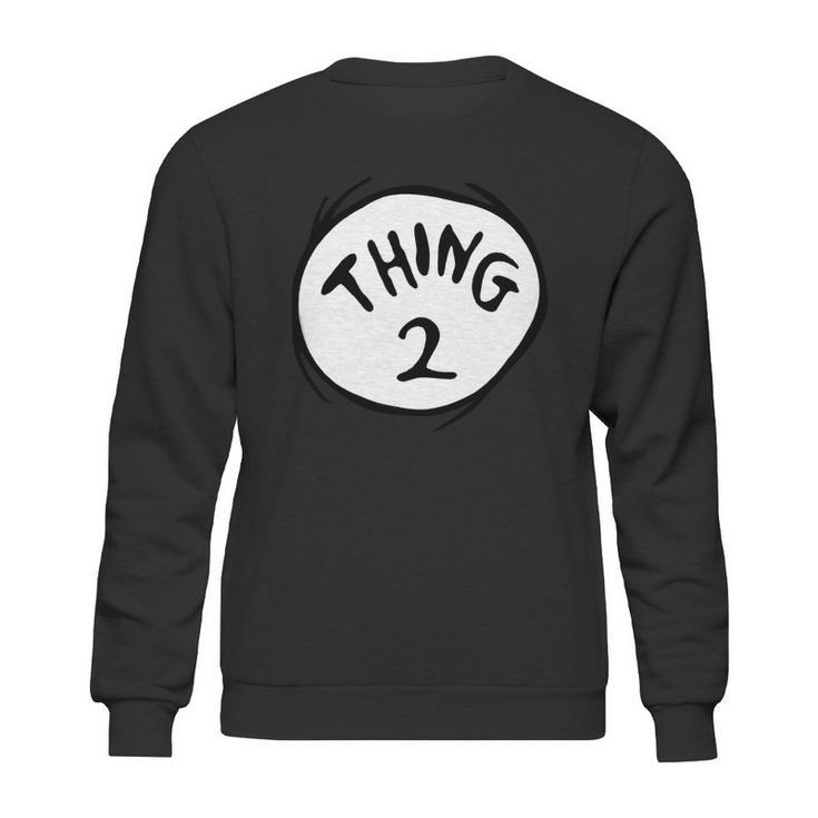 Dr Seuss Thing 2 Emblem Red Sweatshirt