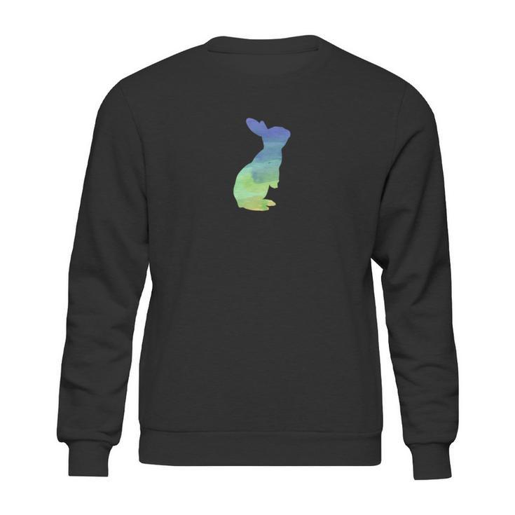 Dwarf Hotot Rabbit Watercolor Water Color Sweatshirt