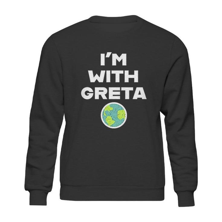 Earth Day Climate Change I Am With Greta Science Graphic Sweatshirt