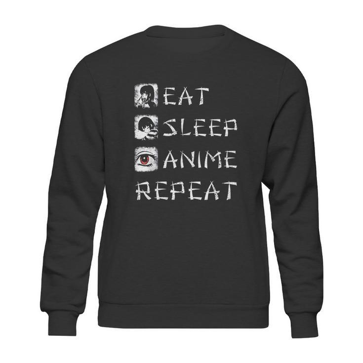 Eat Sleep Anime Repeat Sweatshirt