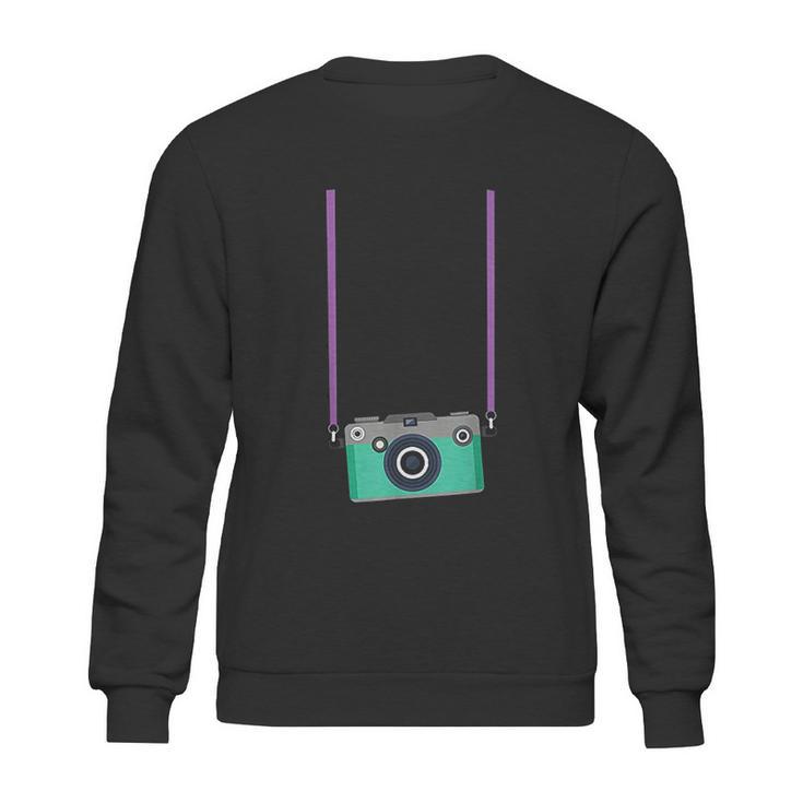 Fake Tourist Camera Graphic Sweatshirt