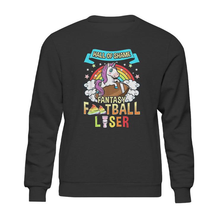 Fantasy Football Loser Last Place Funny Draft Party Unicorn Sweatshirt